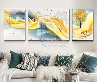 File ảnh File tranh hiện đại pha lê gương KF61862 (gốc) in standee