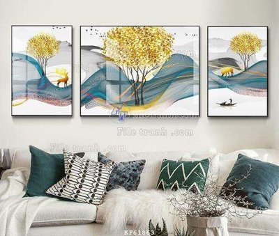 File tranh ảnh gốc File tranh hiện đại pha lê gương KF61863 dùng cho in khổ lớn