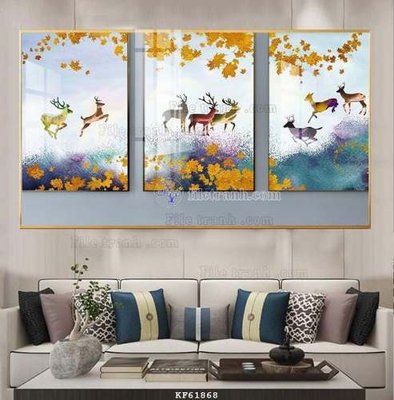 File gốc in ấn File tranh hiện đại pha lê gương KF61868 chất lượng vượt trội