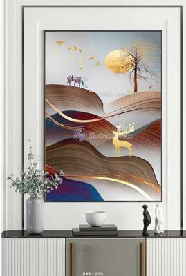 Download file File tranh hiện đại pha lê gương KF61875 (gốc) in mica đèn LED