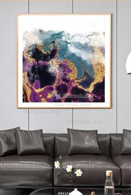 Hình ảnh file gốc in trần nhà File tranh hiện đại pha lê gương KF61943