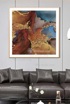 Download file gốc File tranh hiện đại pha lê gương KF61956 (in lụa) hoa lá