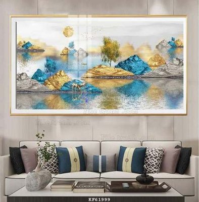 File tranh gốc in trần nhà File tranh hiện đại pha lê gương KF61999 3D