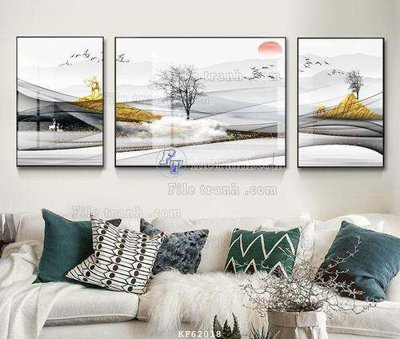 File tranh File tranh hiện đại pha lê gương KF62018 (gốc) in film