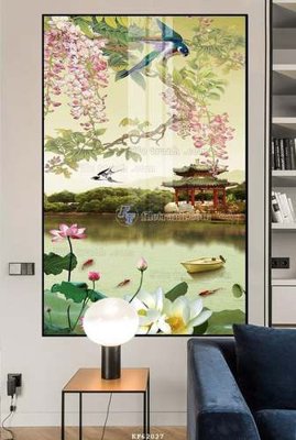 File tranh File tranh hiện đại pha lê gương KF62027 (ảnh gốc) in trần xuyên sáng