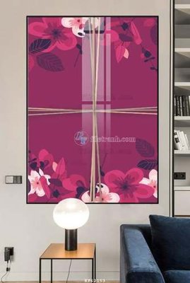 File gốc File tranh hiện đại pha lê gương KF62153 (in 3D) cho trang trí