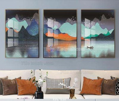 File tranh gốc File tranh hiện đại pha lê gương KF62530 (bản đẹp) độc quyền