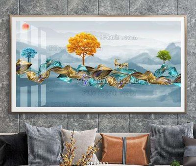 File gốc File tranh hiện đại pha lê gương KF62551 (in 3D) nghệ thuật