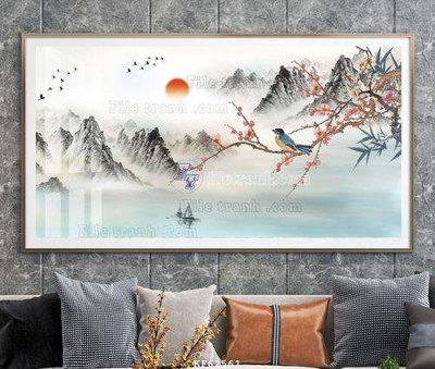 Download file gốc File tranh hiện đại pha lê gương KF62561 (in mica) trang trí