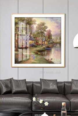 Tải file File tranh hiện đại pha lê gương KF62679 (gốc) chủ đề hoa sen