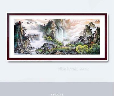 File gốc File tranh hiện đại pha lê gương KF62765 (in lụa) tranh phong thủy