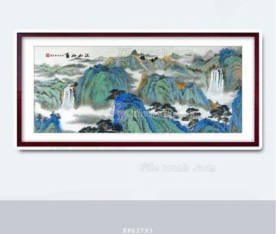 File in trần File tranh hiện đại pha lê gương KF62793 (file gốc) phong thủy
