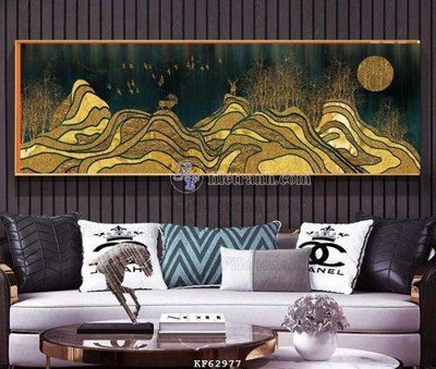 File tranh File tranh hiện đại pha lê gương KF62977 (gốc) in vải canvas