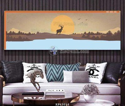 File tranh File tranh hiện đại pha lê gương KF63018 (bản gốc) in lụa 3D