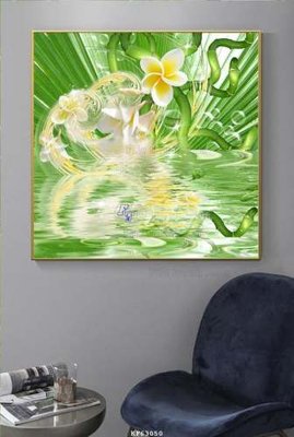 File in trần File tranh hiện đại pha lê gương KF63050 (file gốc) hoa văn 3D