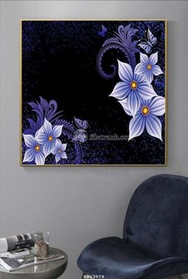 File in trần File tranh hiện đại pha lê gương KF63079 (bản gốc) phong cảnh