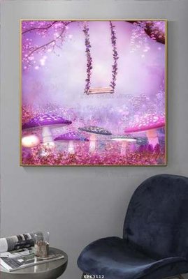 File tranh File tranh hiện đại pha lê gương KF63112 (gốc) in vải canvas