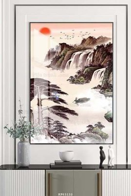 File tranh File tranh hiện đại pha lê gương KF63132 (gốc) phong cách tối giản