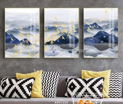 File tranh File tranh hiện đại pha lê gương KF63220 (bản gốc) treo tường