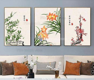 Download file gốc File tranh hiện đại pha lê gương KF63239 (in lụa) nghệ thuật