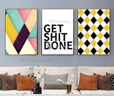 File tranh File tranh hiện đại pha lê gương KF63327 (ảnh gốc) in trần 3D