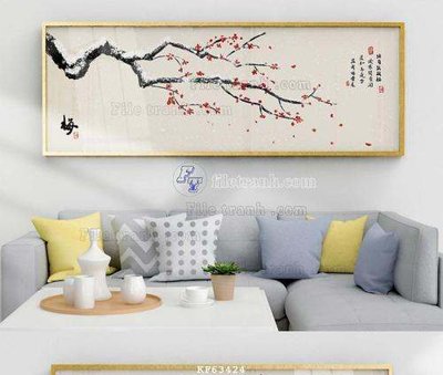 File in ấn File tranh hiện đại pha lê gương KF63424 (bản gốc) cao cấp