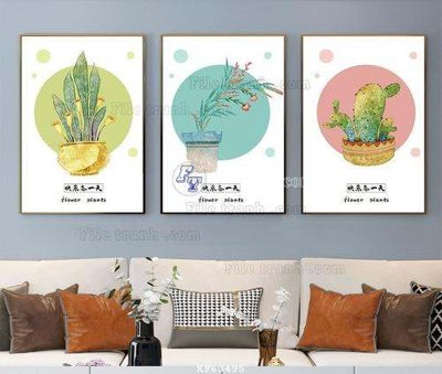 File in trần File tranh hiện đại pha lê gương KF63495 (bản gốc) hoa văn