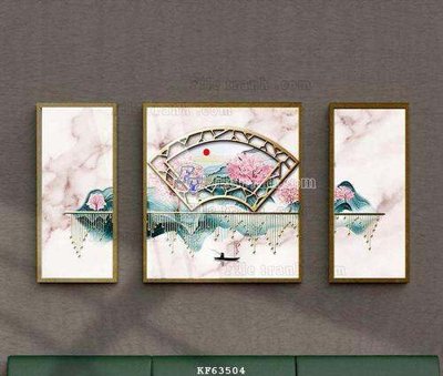 File gốc File tranh hiện đại pha lê gương KF63504 (in mica) làm quà tặng