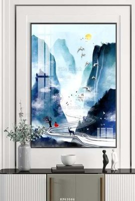 File ảnh gốc File tranh hiện đại pha lê gương KF63586 (chuyên in mica)