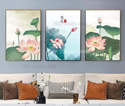 File in trần File tranh hiện đại pha lê gương KF63687 (bản gốc) bầu trời