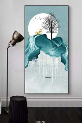 File gốc File tranh hiện đại pha lê gương KF63722 (cho in UV) siêu nét