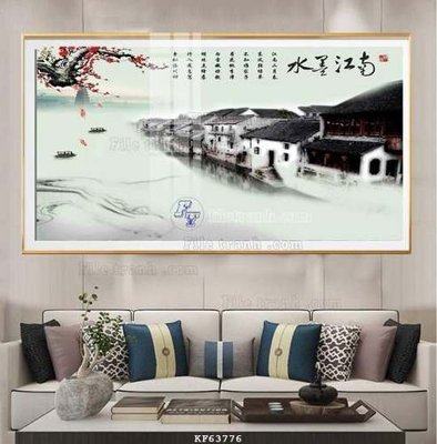 File tranh gốc in trần nhà File tranh hiện đại pha lê gương KF63776 3D