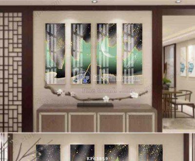 File tranh File tranh hiện đại pha lê gương KF63859 (bản gốc) trang trí văn phòng