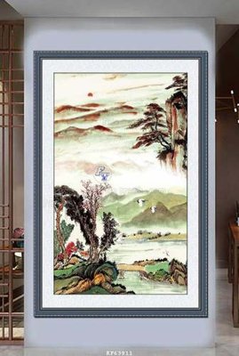 File tranh File tranh hiện đại pha lê gương KF63911 (ảnh gốc) in trần xuyên sáng