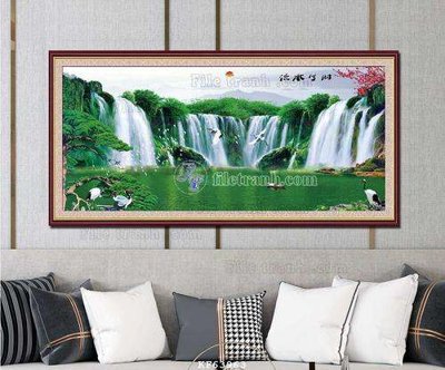 File in trần File tranh hiện đại pha lê gương KF63963 (bản gốc 3D) sống động