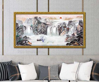 File gốc File tranh hiện đại pha lê gương KF63969 (PNG) không nền chất lượng