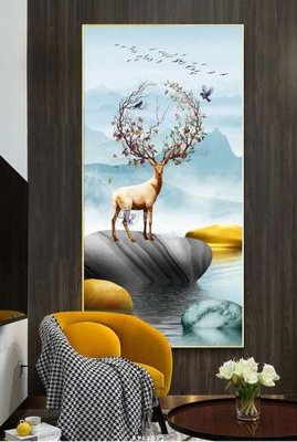 File PSD File tranh hiện đại pha lê gương KF64012 (bản gốc) đã tách nền