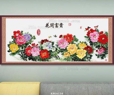 Hình ảnh file gốc File tranh hiện đại pha lê gương KF64138 cho in UV