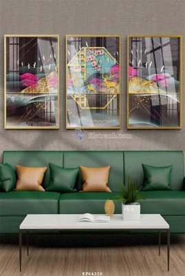 File tranh File tranh hiện đại pha lê gương KF64210 (gốc) chủ đề thiên nhiên