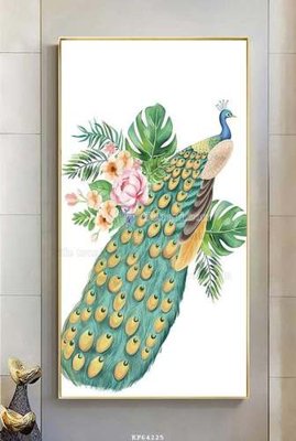 Tải file File tranh hiện đại pha lê gương KF64225 (PSD) cho in tranh 3D