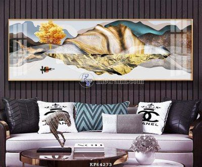 File gốc File tranh hiện đại pha lê gương KF64273 (in lụa) tranh thuận buồm