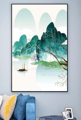 File tranh File tranh hiện đại pha lê gương KF64315 (gốc) phong cách tối giản