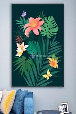 File in trần File tranh hiện đại pha lê gương KF64438 (bản gốc) 5D