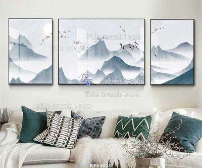 File in ấn File tranh hiện đại pha lê gương KF64510 (bản gốc) chất lượng cao