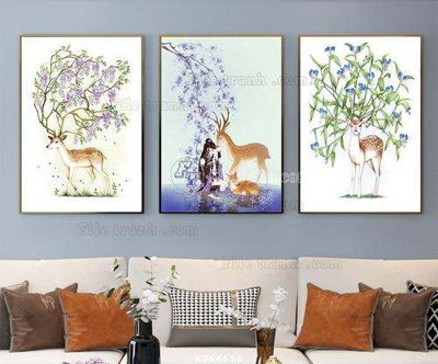 File gốc File tranh hiện đại pha lê gương KF64616 (trang trí) phòng làm việc