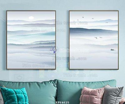 File PSD File tranh hiện đại pha lê gương KF64625 (gốc) tách lớp chi tiết