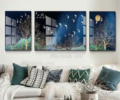 Tải file File tranh hiện đại pha lê gương KF64637 (ảnh gốc) in tranh kính