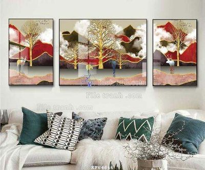 File gốc File tranh hiện đại pha lê gương KF64646 (phong cách) tối giản