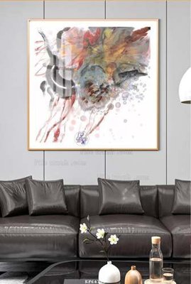 Download file gốc File tranh hiện đại pha lê gương KF64799 (in lụa) nghệ thuật