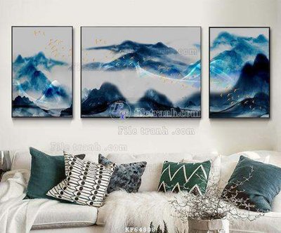 File in mica File tranh hiện đại pha lê gương KF64808 (bản gốc) siêu trong